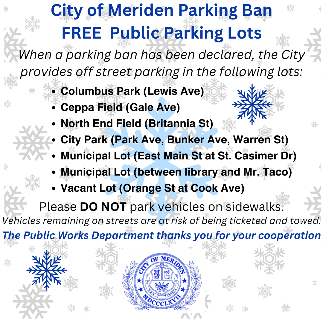 Parking Ban Takes Effect at 1200 A.M. Tues., Feb. 13